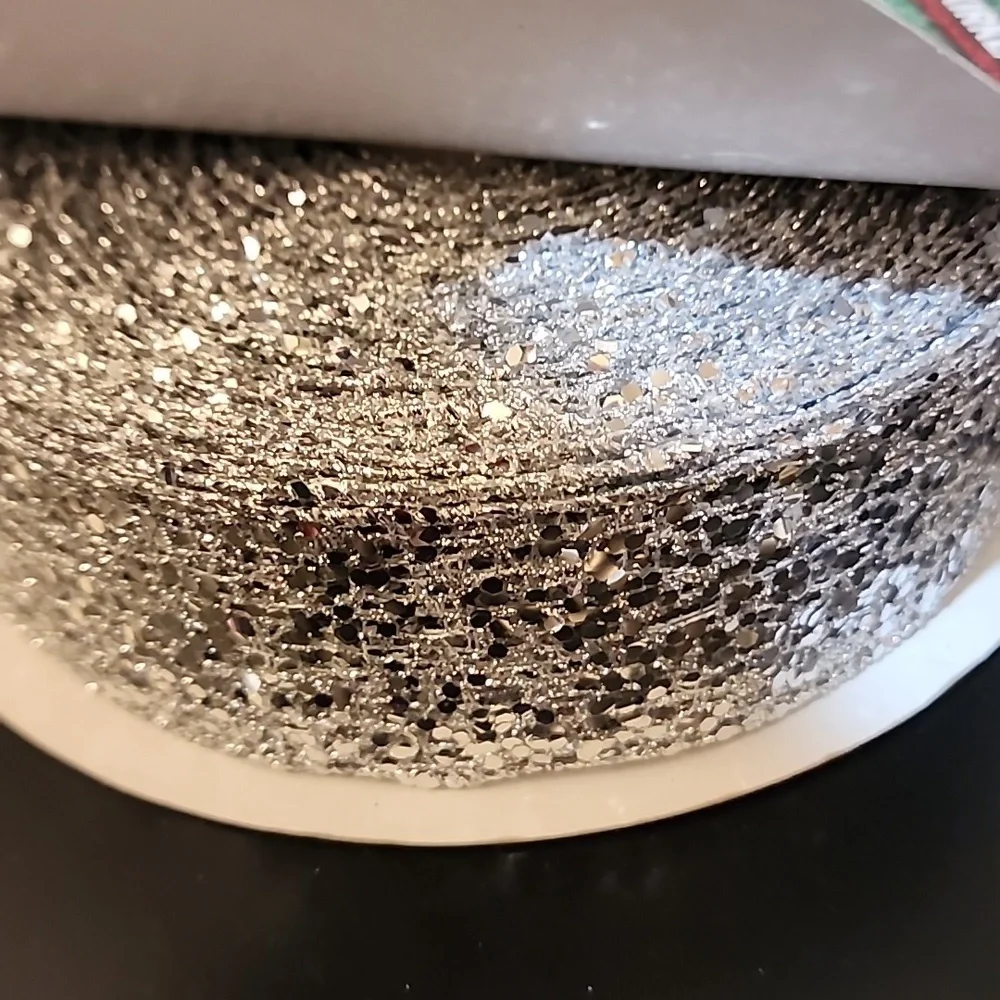 3 Rolls Glitter Kirkland Wire-edged Ribbon, Approx 98 yards total
